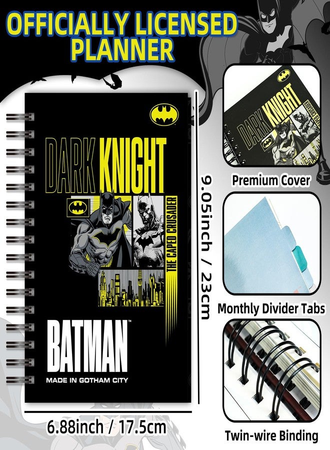 CoCube+ Batman 2026 Planner - Superhero Undated Daily Weekly & Monthly Planner with Calendar & Holiday Tracker, Monthly Tabs, Habit Tracker, 12 Months Spiral Agenda Book for Office School Gift Supplies - Image 2