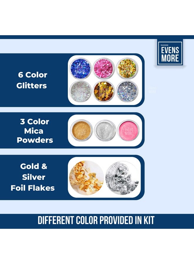 EVENS MORE 40 Pcs Resin Coaster Making kit with 200Gm Crystal Clear Resin and Glitter Round and Agate Mould (Coaster Kit) - Image 4