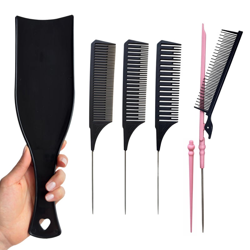TrivesGo Balayage Hair Dye Kit | Highlight kit â€“ Balayage Board Paddle | highlighting Foiling Board - 3 Highlighting Combs | Highlight comb & Teasing Clip Comb | 5 Professional Tools for hairstylists - Image 1