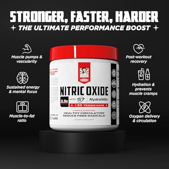 Old School Labs Nitric Oxide Booster for Men & Women, Pre-Workout Supplement with HydroNOx™ Citrulline HCl & S7® Blend for Enhanced Blood Circulation, Muscle Pump & Endurance - 150 Vegan Capsules - Image 2