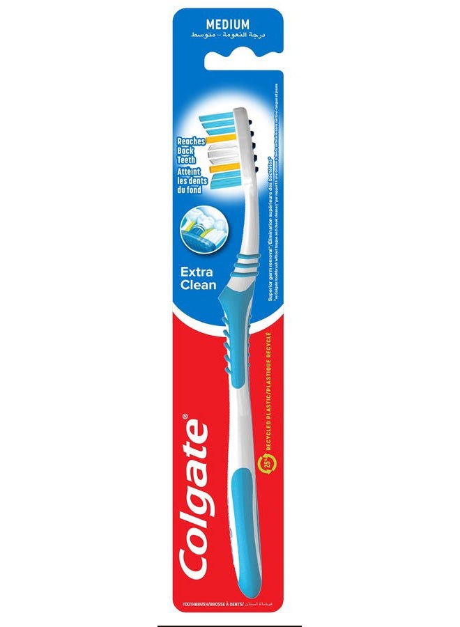 Colgate Extra Clean ToothbrUSh Medium, Assorted Colors