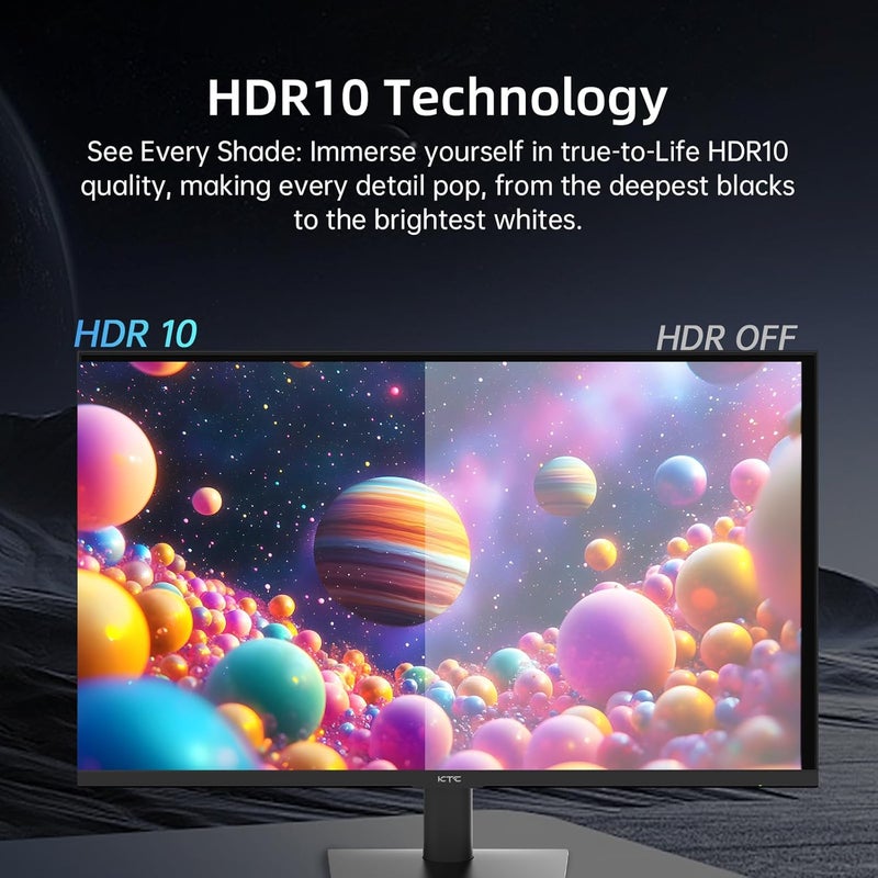 KTC 24 inch Monitor - 1080P 100Hz FreeSync with HDR10,VESA Mountable, Adjustable Tilt, ZeroFrame Design, HDMI,VGA,Earphone Ports, PC Work Monitor for Office - Image 5