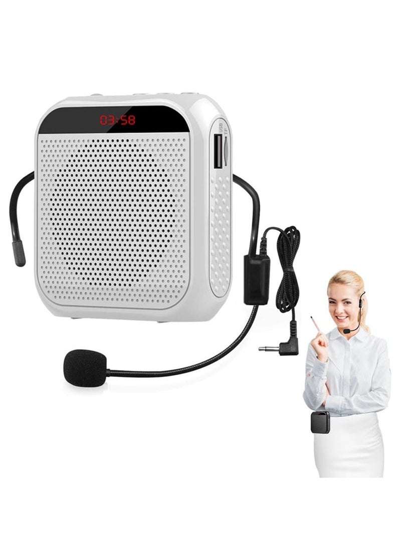 Generic Voice Amplifier, Portable Speech Amplifier with Wired Microphone Headset, Rechargable Loudspeaker for Teachers, Tour Guides, Coaches and Meeting  - Image 1