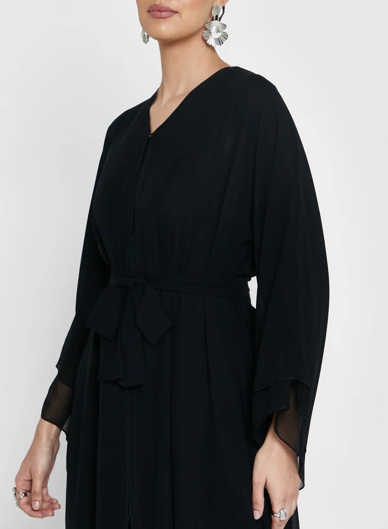 NUKHBAA Tie Detail Abaya