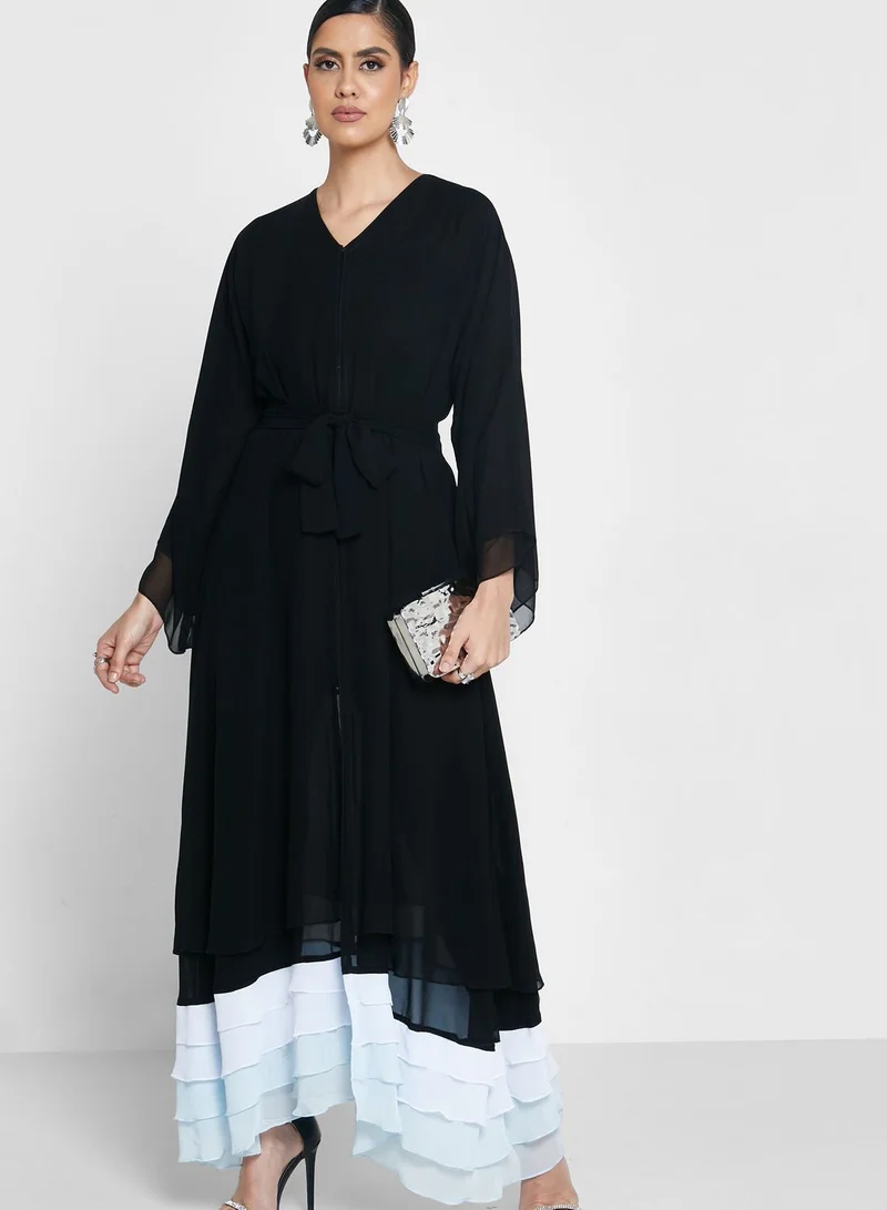 NUKHBAA Tie Detail Abaya