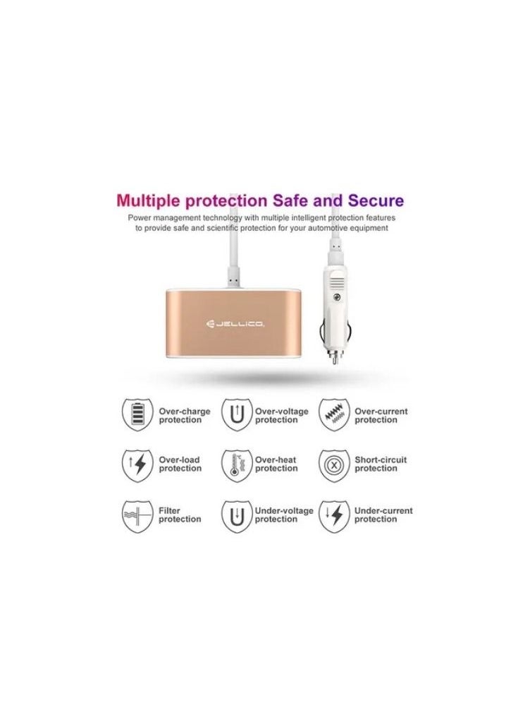 Jellico - 2 USB Ports Fast Car Charger  Multicolor  SC70 Jellico - Image 1