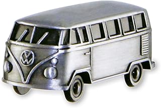 BRISA BRISA VW Collection - Volkswagen Samba Bus T1 Camper Van 3D Mini Model Magnet in Gift Tin (Vintage Silver)  - Image 1