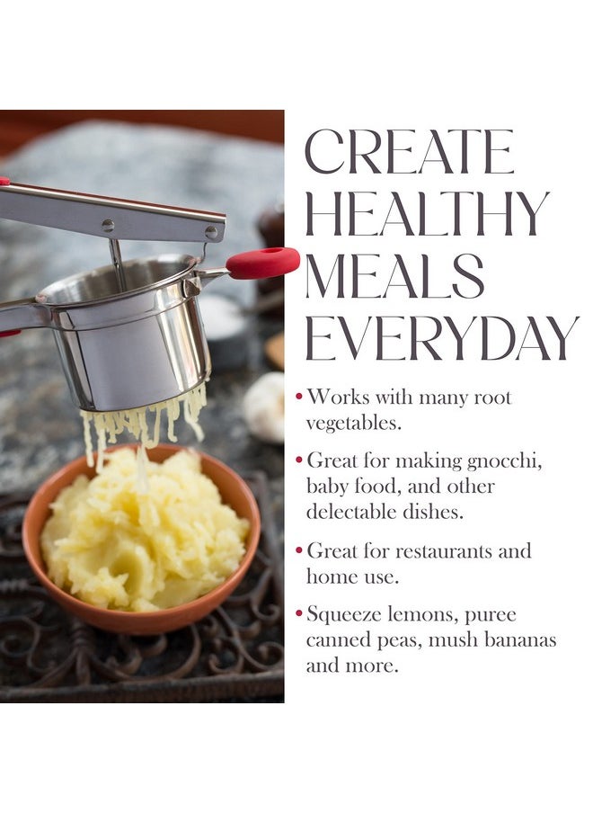 Bellemain Bellemain 15 oz Large Potato Ricer | Heavy-Duty Stainless Steel Potato Ricer & Masher | Perfect for Mashed Potatoes | Kitchen Tool with 3 Interchangeable Discs  - Image 2
