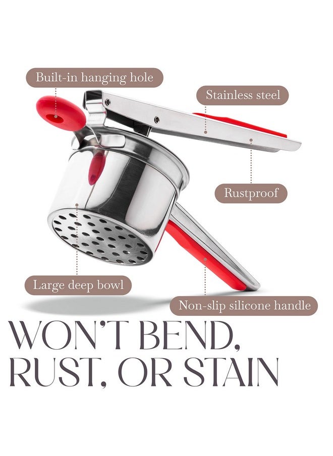 Bellemain Bellemain 15 oz Large Potato Ricer | Heavy-Duty Stainless Steel Potato Ricer & Masher | Perfect for Mashed Potatoes | Kitchen Tool with 3 Interchangeable Discs  - Image 3