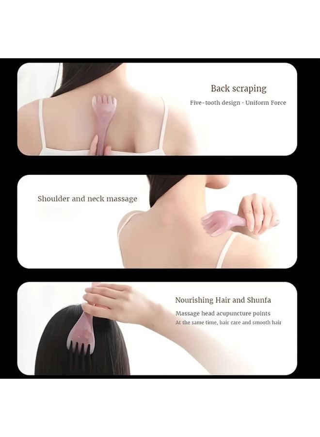 2pcs Assorted Color Five Prong Head Massager Gua Sha Board For Feet Legs Arms Back Body Muscle - Image 5