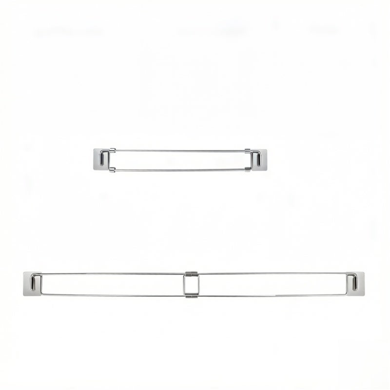 Telescopic RV Fridge Stand Adjustable from 15 to 24 Inches Silver - Quick Stretch-and-Lock Installation Telescoping Refrigerator Support Bar for Travel Trailers and Campers - Image 2