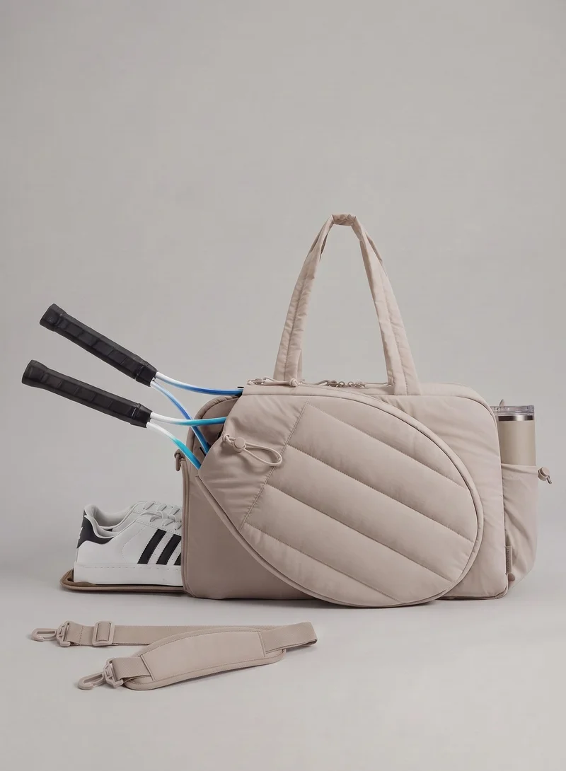 Svl Celine Quilted Padel & Tennis & Gym Bag with Separate Shoes Compartment
