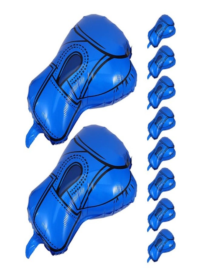 Amosfun 10Pcs Boxing Gloves Foil Balloons Aluminum Party Decorations for Boys Birthday Wrestling Theme Celebrations Self Sealing for Sports Events - Image 3