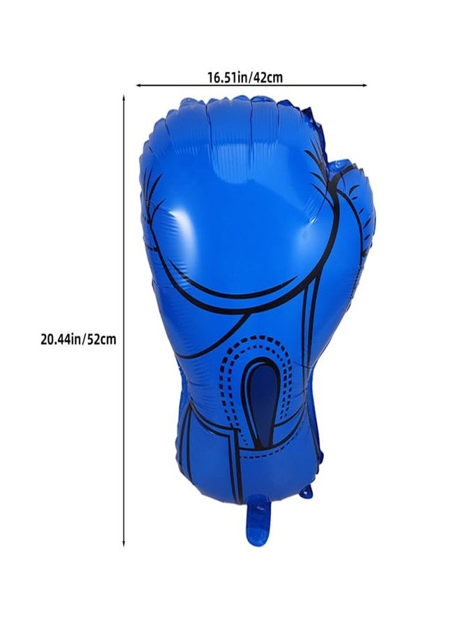 Amosfun 10Pcs Boxing Gloves Foil Balloons Aluminum Party Decorations for Boys Birthday Wrestling Theme Celebrations Self Sealing for Sports Events - Image 2
