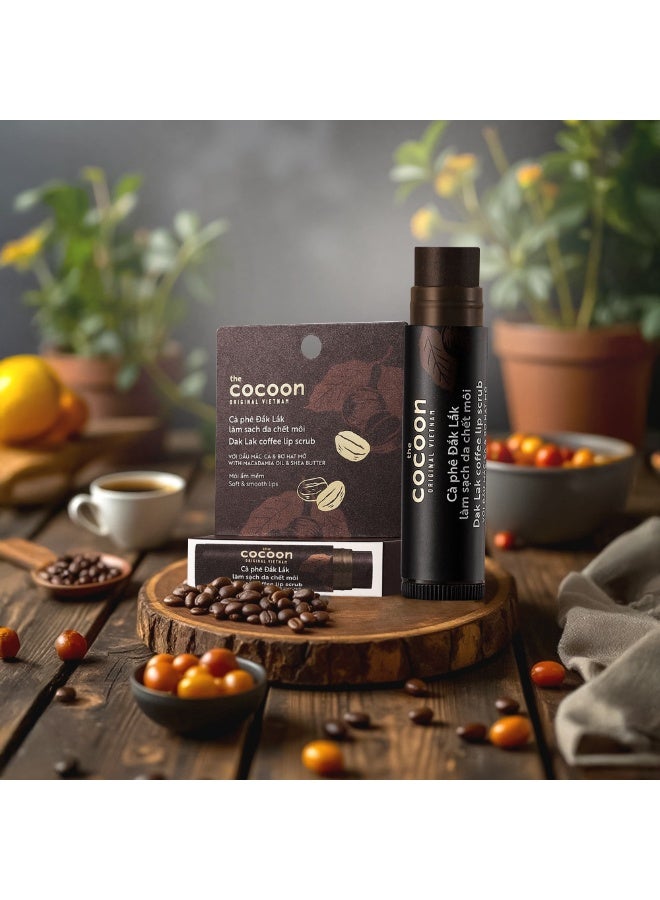The Cocoon Original Vietnam Cocoon Coffee Lip Scrub Stick – Natural Exfoliator with Dak Lak Coffee, Shea Butter & Macadamia Oil – Vegan, Paraben-Free, Travel-Friendly Lip Care for Dry, Chapped Lips – Men & Women - Image 2