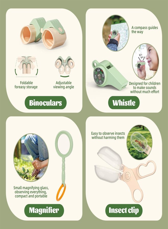 KOALA DIARY Kids Outdoor Explorer Kit, 11PCS Bug Catching Kit with Butterfly Net, Shovel，Magnifying Glass, Bug Catchers，Outdoor Explorer Kit Toys for Kids Age 3+ - Image 4