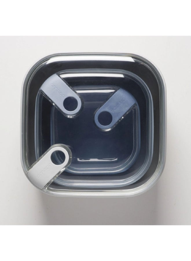 OMADA 3-Piece Microwave and Leak Proof Durable Plastic Lunch Box Set Grey and Blue 3.4 L M6753CA2 - Image 2