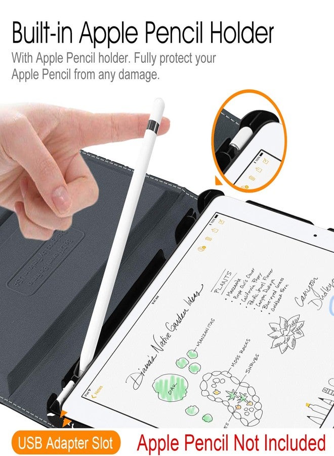 Fintie Rotating Case for iPad 9th Generation (2021) / 8th Generation (2020) / 7th Gen (2019) 10.2 Inch - 360 Degree Rotating Stand Cover with Pencil Holder, Auto Wake Sleep, Black Composition Book - Image 4
