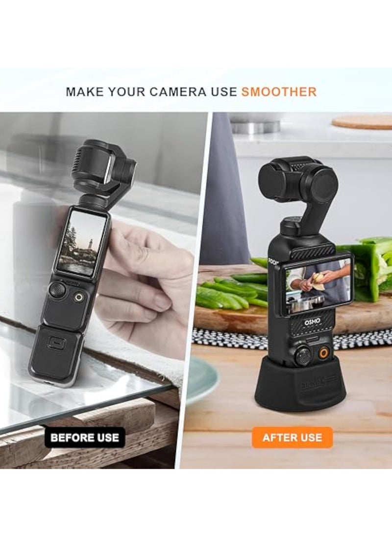 KASTWAVE Pocket 3 Desktop Mount Base, Silicone Non-Slip Desktop Mount, Brackets Gimbal Silicone Stand Mount Non-Slip Adapter, for DJI Osmo Pocket 3 Accessories, Lightweight and Compact - Image 3