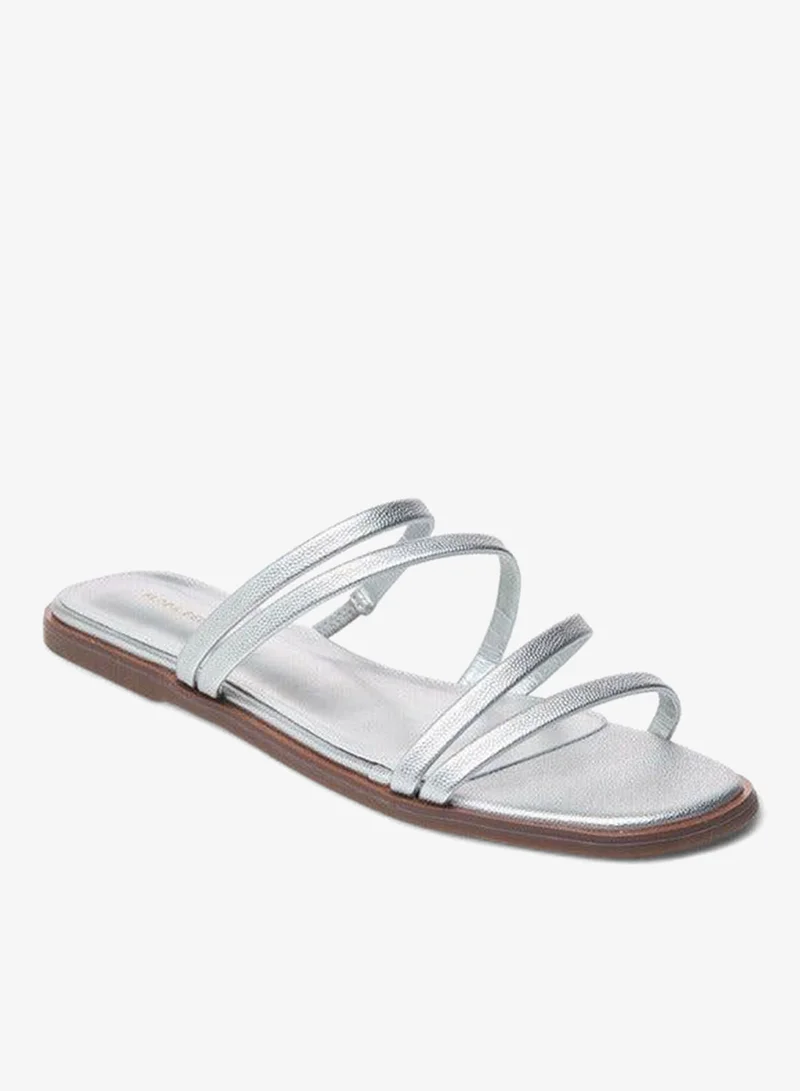 Textured Slip-On Flat Sandals