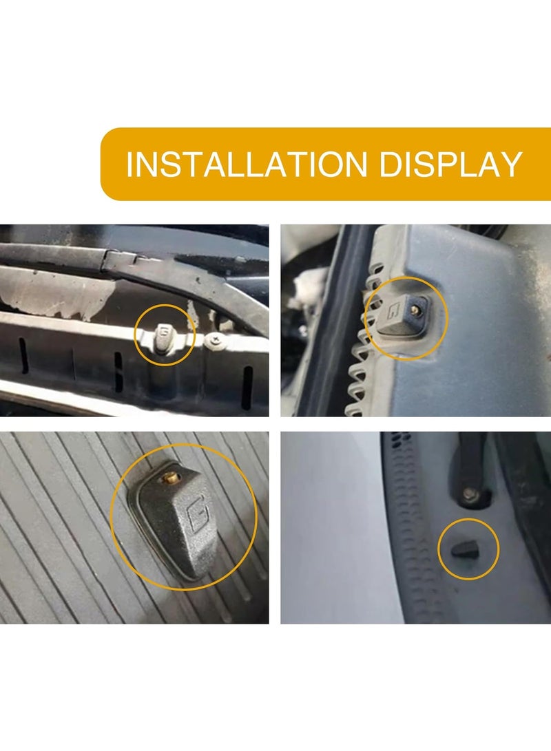 Pack-2 Car Front Windshield Washer, Automotive Wiper Nozzles, 0.31 Sprayer Head Replacement Parts, Single Hole Adjustable Fan-shaped Kit, Universal for Most Cars, Trucks (Black) - Image 4