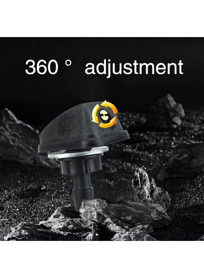 Pack-2 Car Front Windshield Washer, Automotive Wiper Nozzles, 0.31 Sprayer Head Replacement Parts, Single Hole Adjustable Fan-shaped Kit, Universal for Most Cars, Trucks (Black) - Image 5