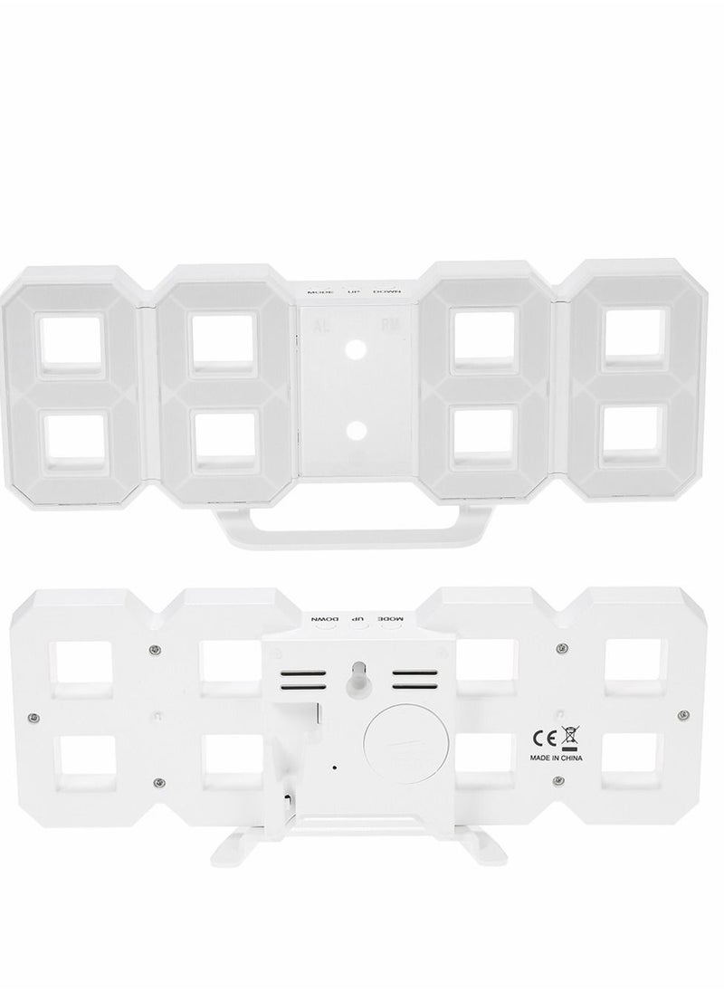 Multifunctional Large LED Digital Wall Clock 12H/24H Time Display With Alarm and Snooze Function Adjustable Luminance