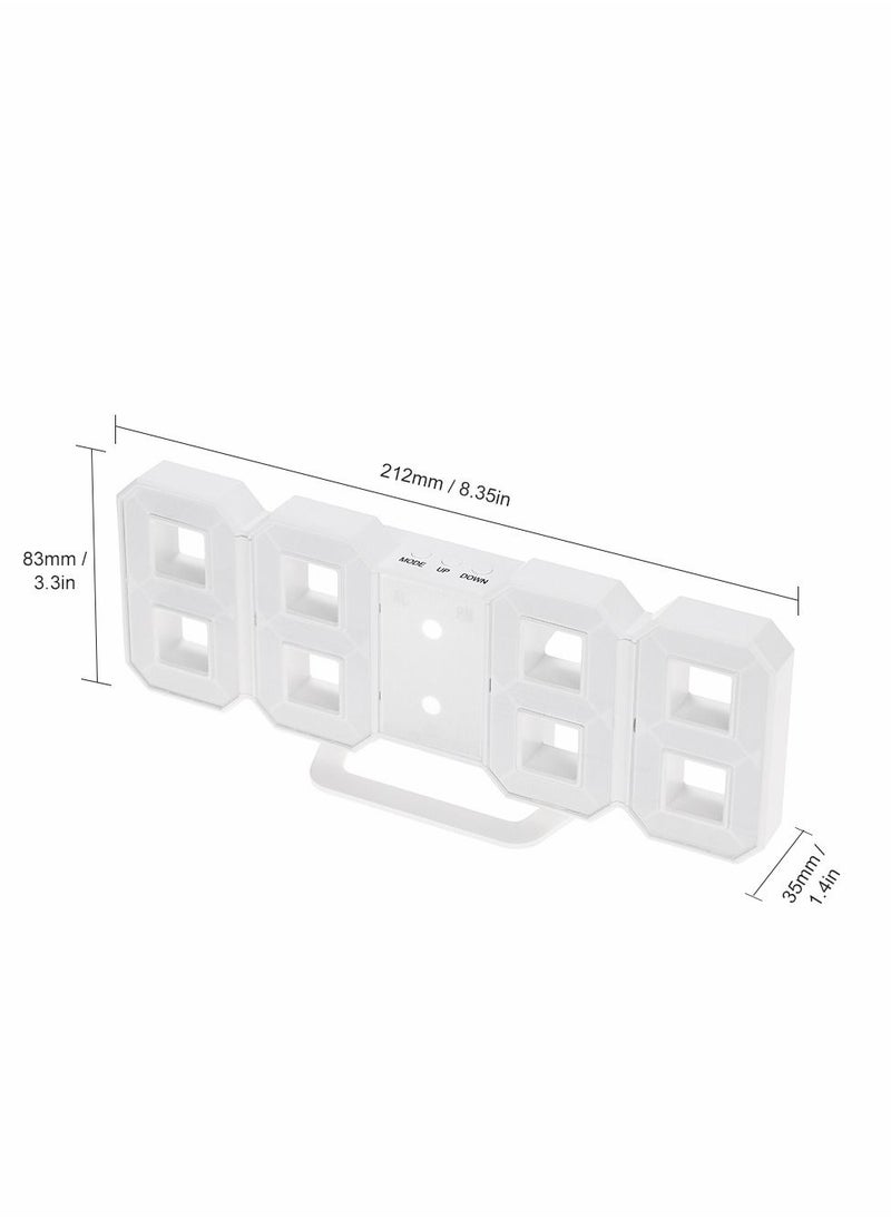 Multifunctional Large LED Digital Wall Clock 12H/24H Time Display With Alarm and Snooze Function Adjustable Luminance