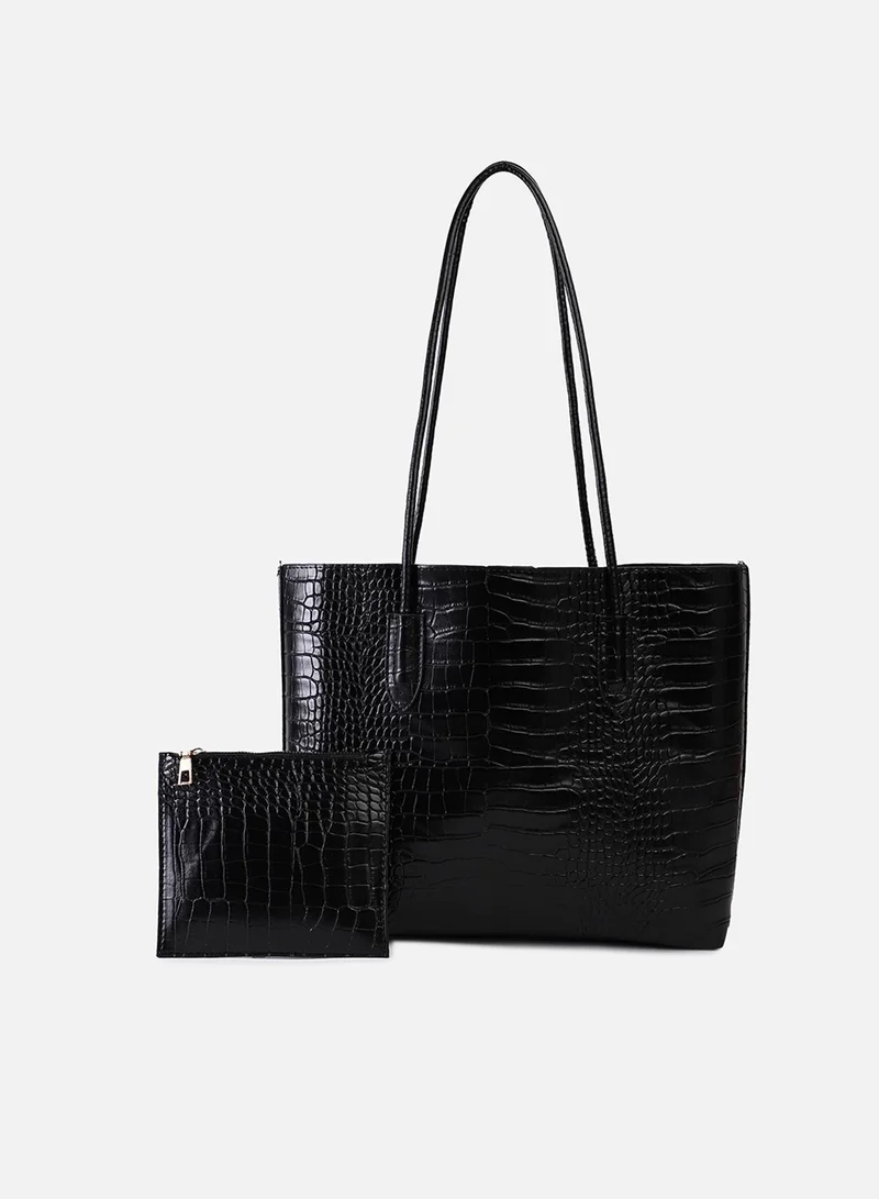 Haute Sauce  Raven Black Tote Bag Set for Women | Best Price UAE