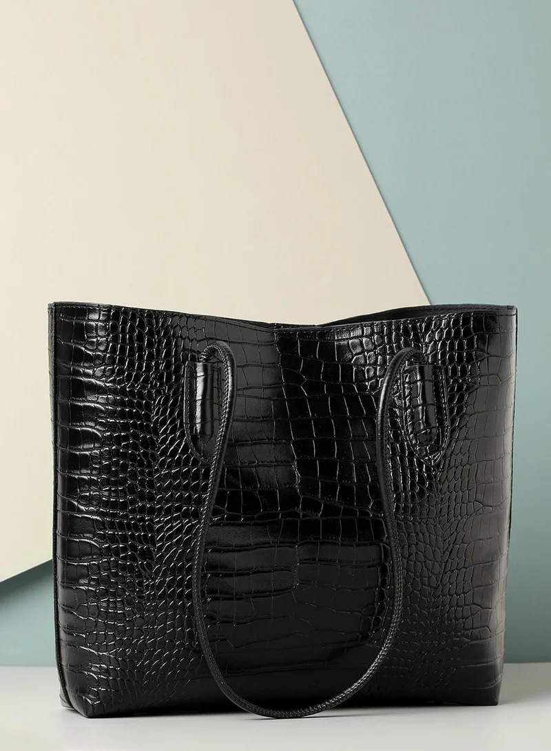 Raven Black Tote Bag Set