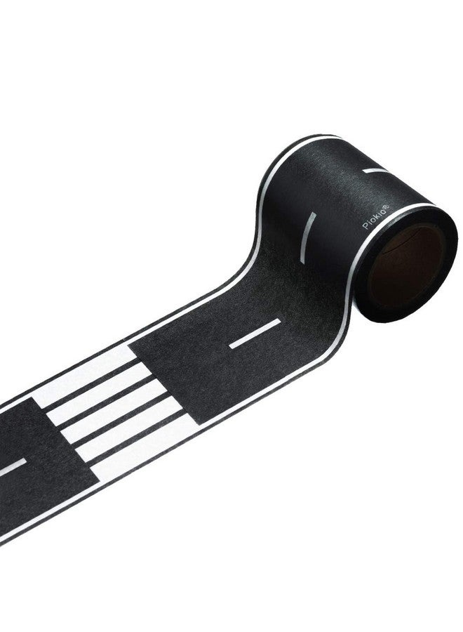 Piokio 33' X 2.4" Black Road Track Tape, Car Tracks Are Great For Kids Birthday Party, Racing Party Decoration (1 Rolls) - Image 1