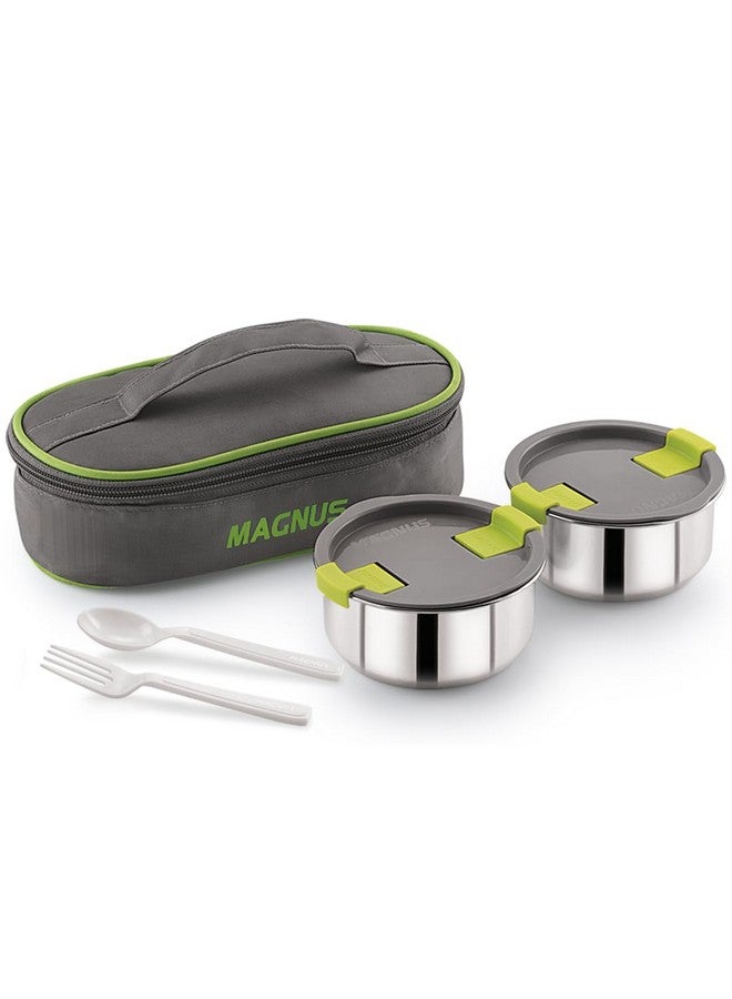 Magnus Olive-2 Stainless Steel Lunch Box for Kids, Lunch Boxes for Office Men - Leak-Proof Containers, Insulated Carry Case, Airtight Food Storage for School, Office, Picnic - Image 1