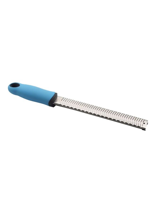Stainless Steel Zester Grater Silver/Blue 32.5x3.5cm - Image 1