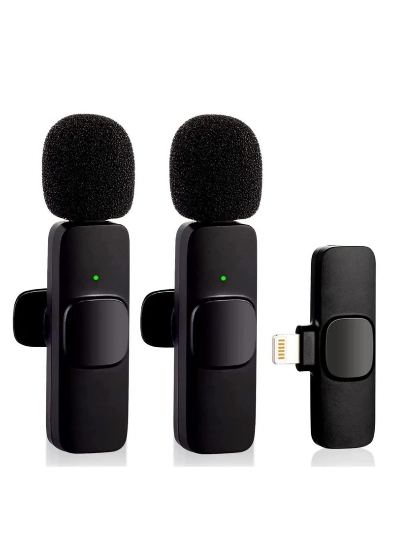 ELTRAZONE Wireless Microphone for iPhone iPad, Plug-Play Wireless Lavalier Mic with 2 Microphone for Phone Video Recording, Interview, Vlog,  - Image 1