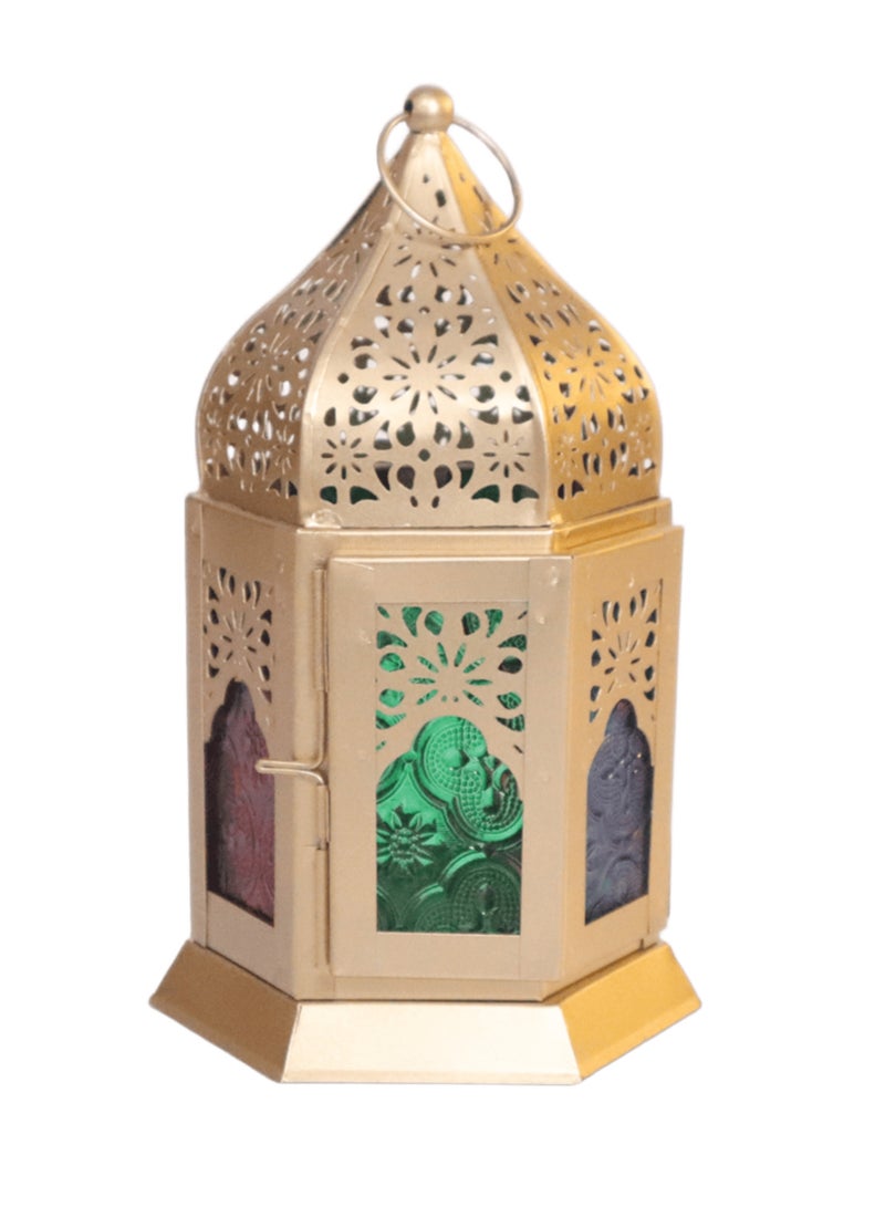 Hilalful Homesmiths Lantern - AOG-643, Gold Color – Perfect Decorative Lantern for Home Entrance, Living Area, or Garden – Elegant Indoor & Outdoor Décor - Image 1
