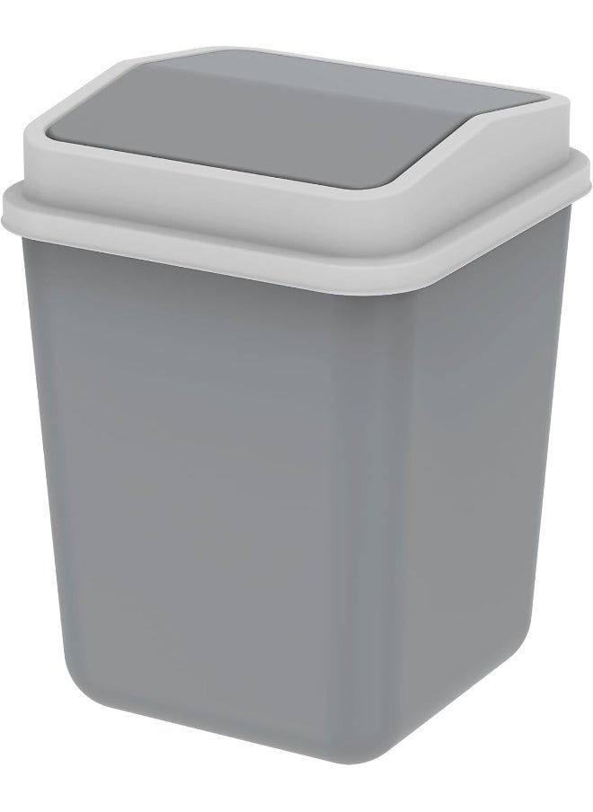 Cosmoplast 15L Swivel Waste Bin With Out Swing Lid, Pearl Grey  - Image 1