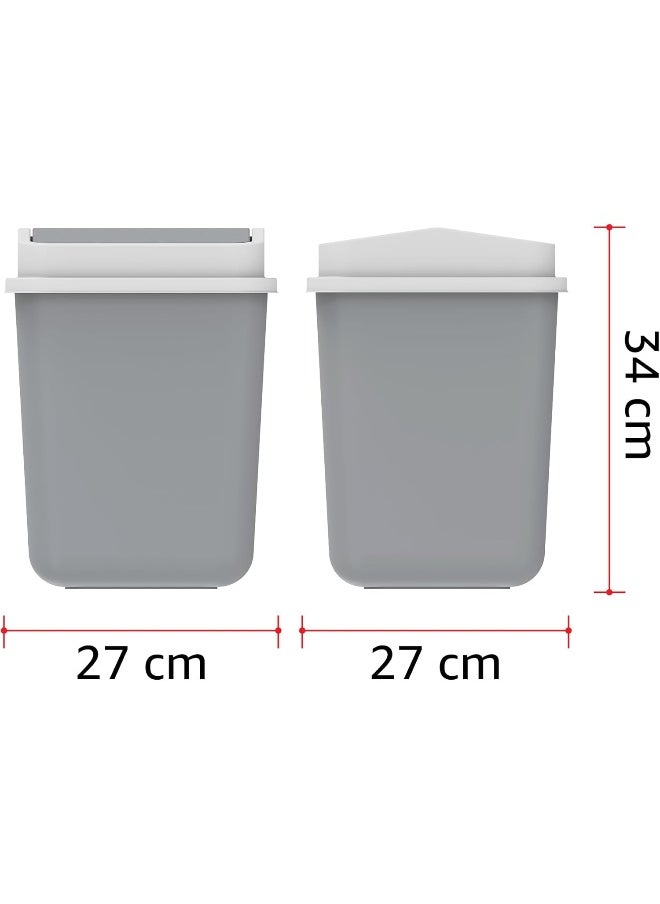 Cosmoplast 15L Swivel Waste Bin With Out Swing Lid, Pearl Grey  - Image 5