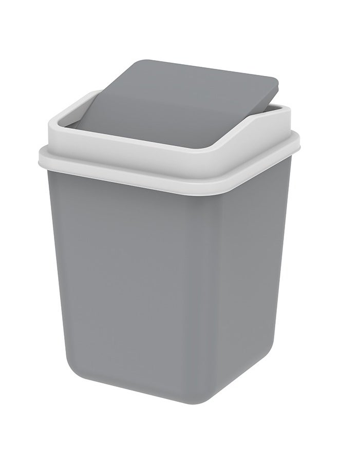 Cosmoplast - 15L Swivel Waste Bin With Out Swing Lid, Pearl Grey - Image 1