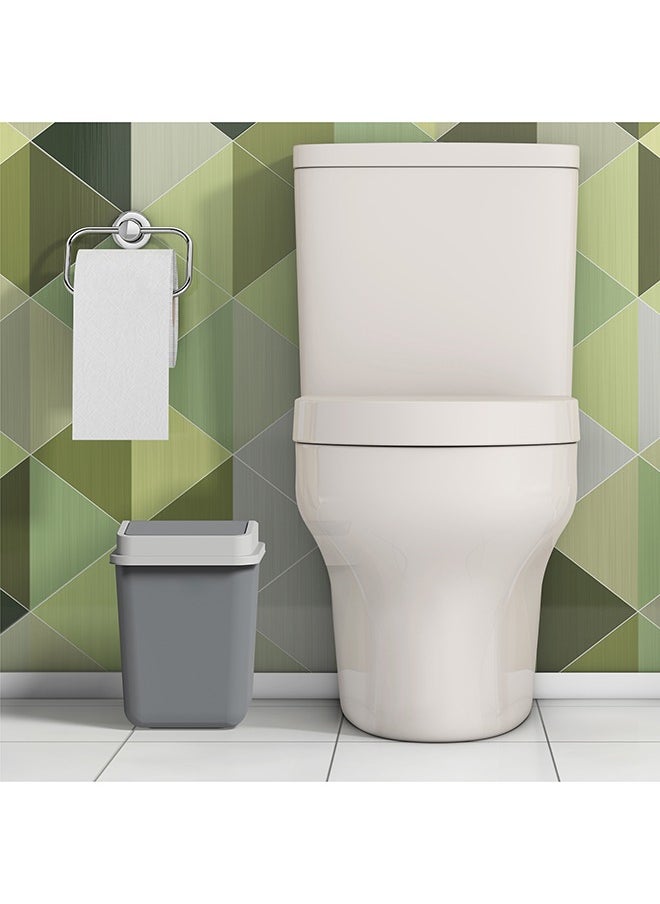 Cosmoplast - 15L Swivel Waste Bin With Out Swing Lid, Pearl Grey - Image 1