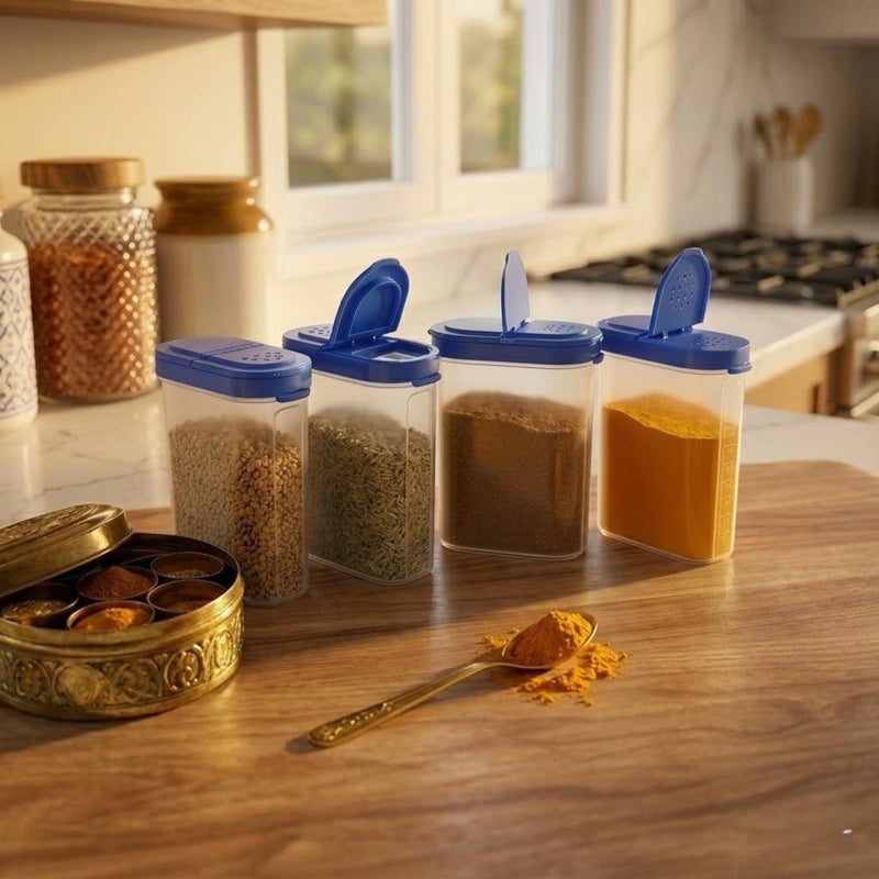 Mahaware Modular Wonder Spice Shaker and Sprinkler Set, 275ml, Set of 4, Blue - Image 5