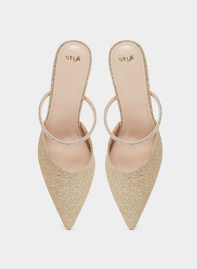ستايلي حذاء كعب ستيليتو مدبب بنقوش - Image 5