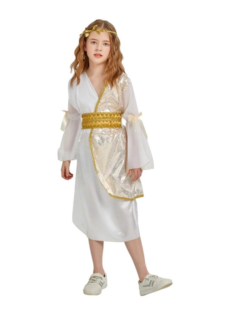 Al Aoyama Girls Greek Goddess Athena Costume for Stage Performance, Royal Princess Queen Angel Dress  – Kids Pretend Play Goddess & Empress Outfit  - Image 1