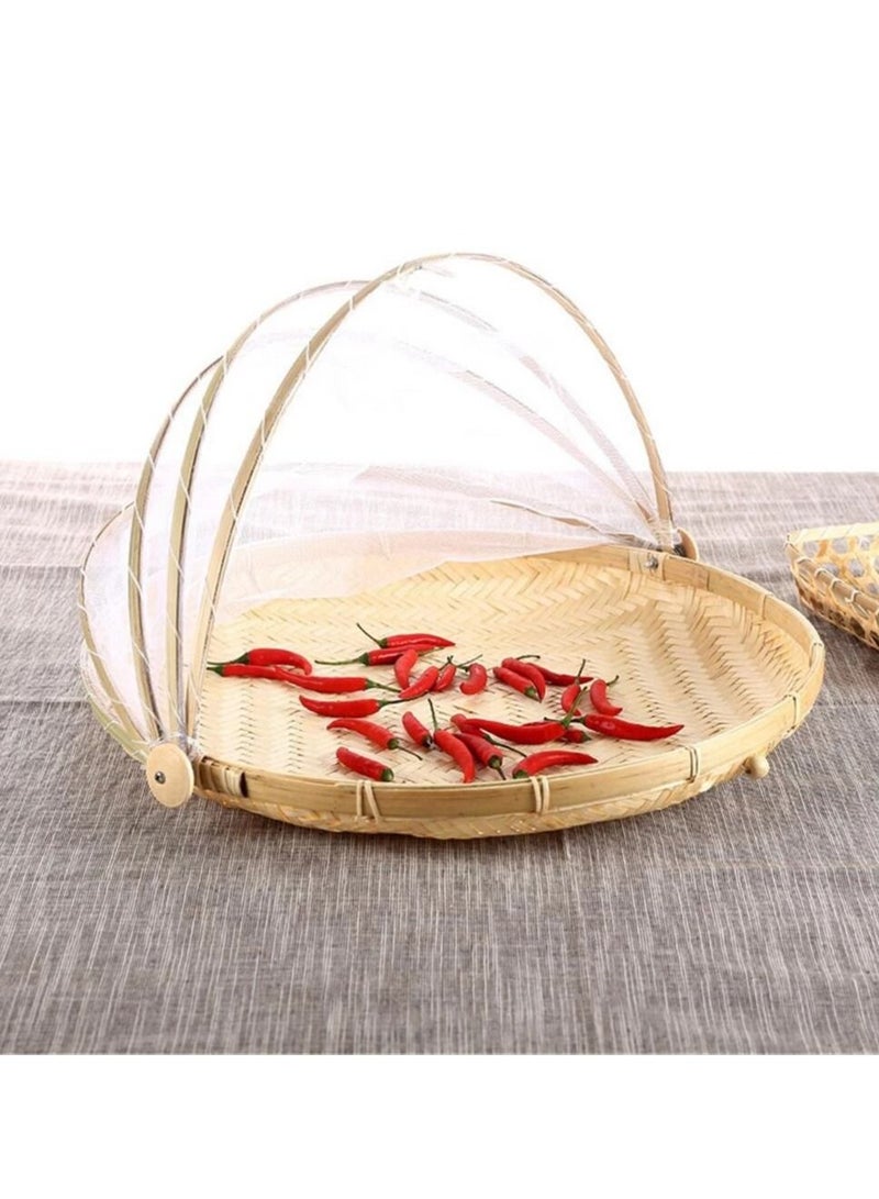 DubaiGallery Traditional Bamboo Handmade Dishes Eco-friendly Food Container Confectionery Cake Dining Plate Dining Table Decorative Tray Fruit Bowl  - Image 5