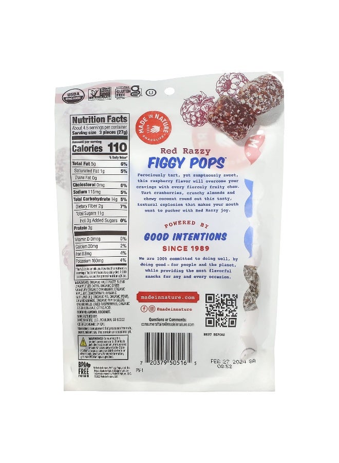 Made in Nature, Figgy Pops, Red Raspberry , 4.2 oz (119 g) - Image 2