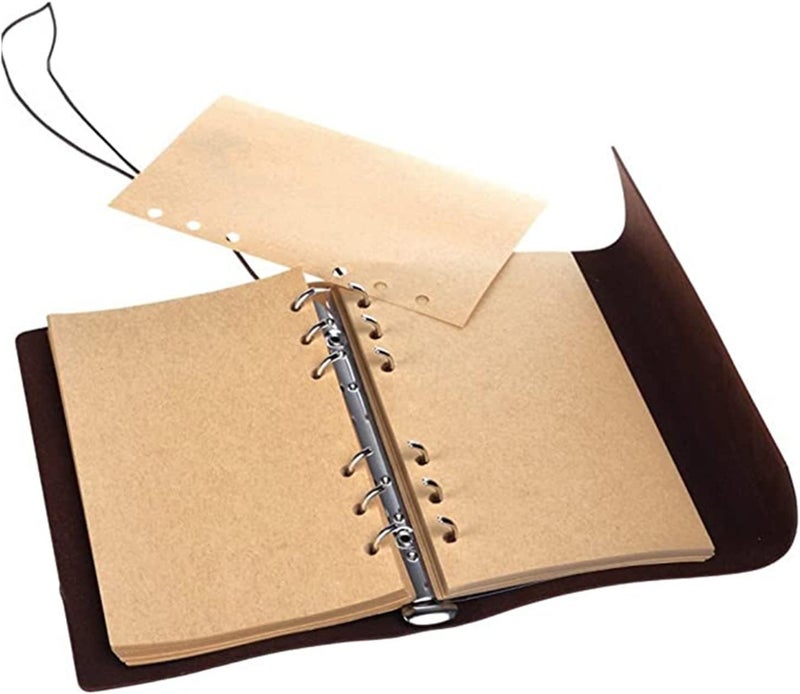 Vintage Pirate Ship Notebook Travel Diary Loose-leaf Notepad/A7-Brown - Image 2