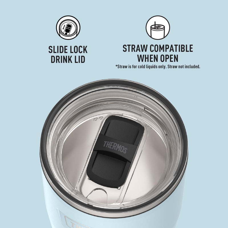 THERMOS THERMOS ICON SERIES Stainless Steel Cold Tumbler with Slide Lock  24 Ounce  Glacier  - Image 4