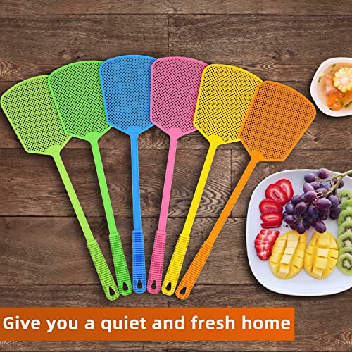 Kensizer 6-Pack Plastic Fly Swatters Heavy Duty, Multi Pack Matamoscas, Jumbo Long Handle Fly Swat Shatter Bulk, Large Bug Swatter That Work for Indoor and Outdoor - Image 5