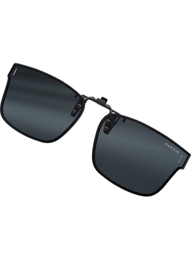 PARZIN Polarized Clip-On Flip-Up Sunglasses For Myopia, Unisex Lightweight Portable Sunshade Clip-On Lens 12121 - Image 2