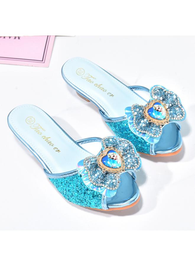 SHAKA Little Girl Frozen Aisha Princess Slippers Summer Children'S Fashion Outdoor Crystal Shoes Girls' High Heel Sandals - Image 2