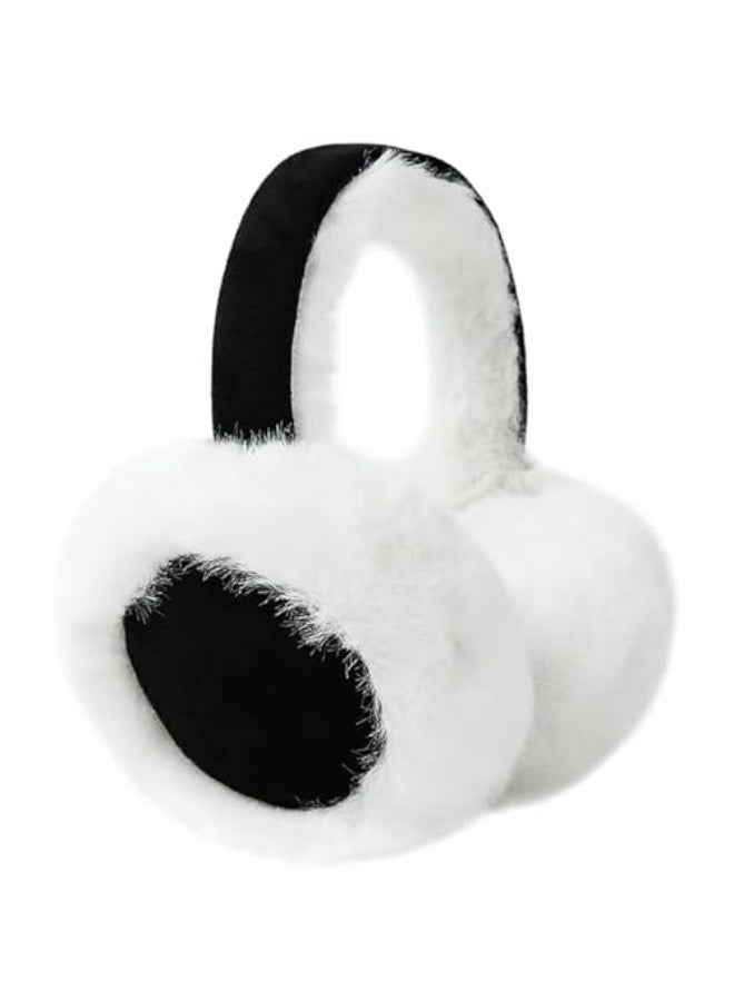 Ear Muffs for Winter Women Foldable Fuzzy Cold Outdoor Earmuffs Soft Faux Furry Ear Warmers Covers - Image 1